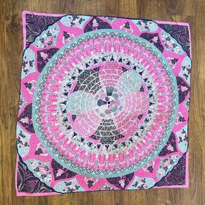 Pineda Covalin Mexico Mandala large square silk Scarf